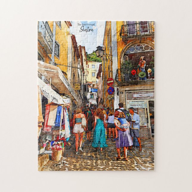 Sintra Streets- The Real Portugal Jigsaw Puzzle (Vertical)