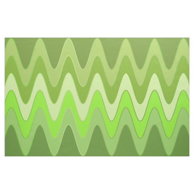 Sinus Waves green + your ideas Fabric (Yard)