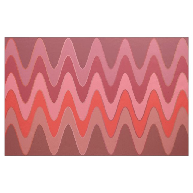 Sinus Waves red + your ideas Fabric (Yard)