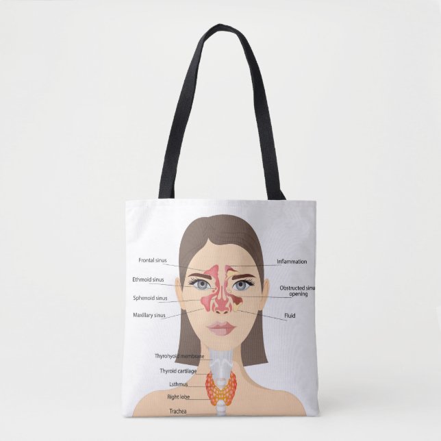 Sinusitis Tote Bag (Front)