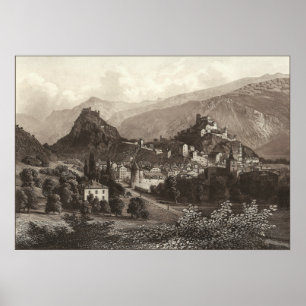 Sion in Switzerland from Antique Print