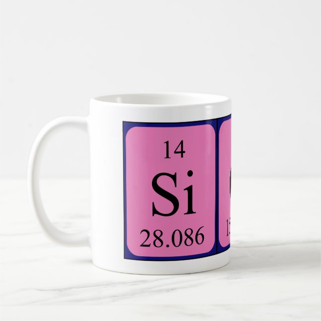 Sion periodic table name mug (Left)