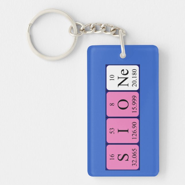 Sione periodic table name keyring (Front)