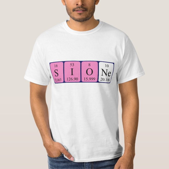 Sione periodic table name shirt (Front)