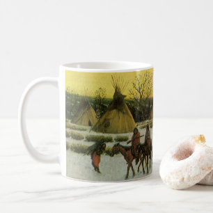 Sioux Camp at Wounded Knee by John Hauser Coffee Mug