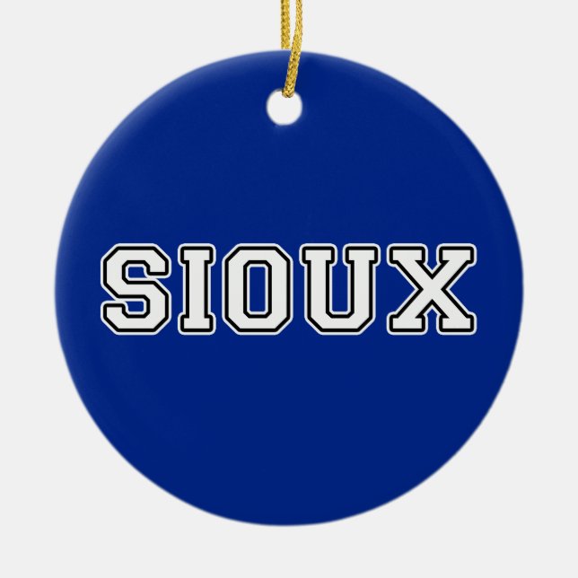 Sioux Ceramic Tree Decoration (Front)