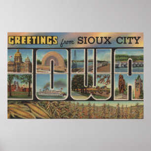 Sioux City, Iowa - Large Letter Scenes 2 Poster
