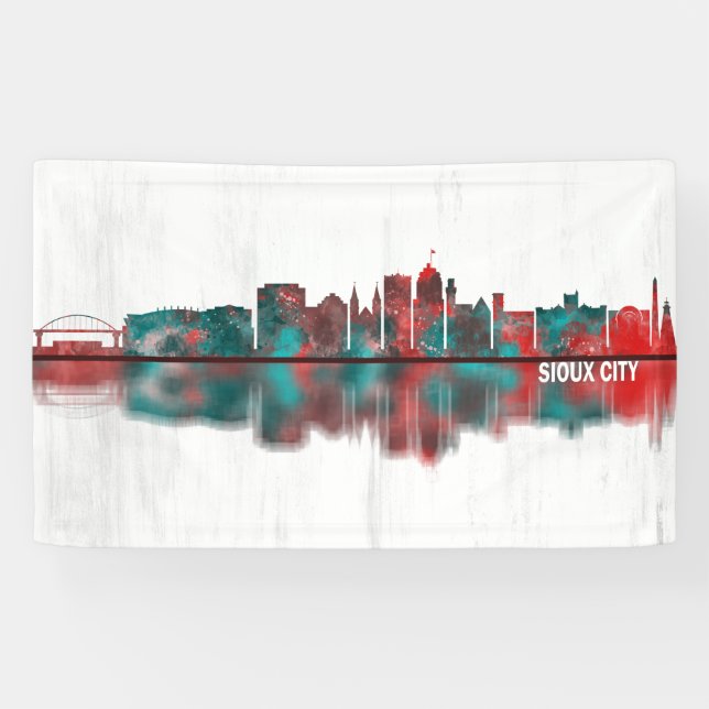 Sioux City Iowa Skyline Banner (Horizontal)