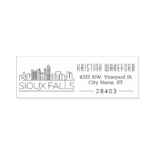Sioux Falls   Custom Address Self-inking Stamp