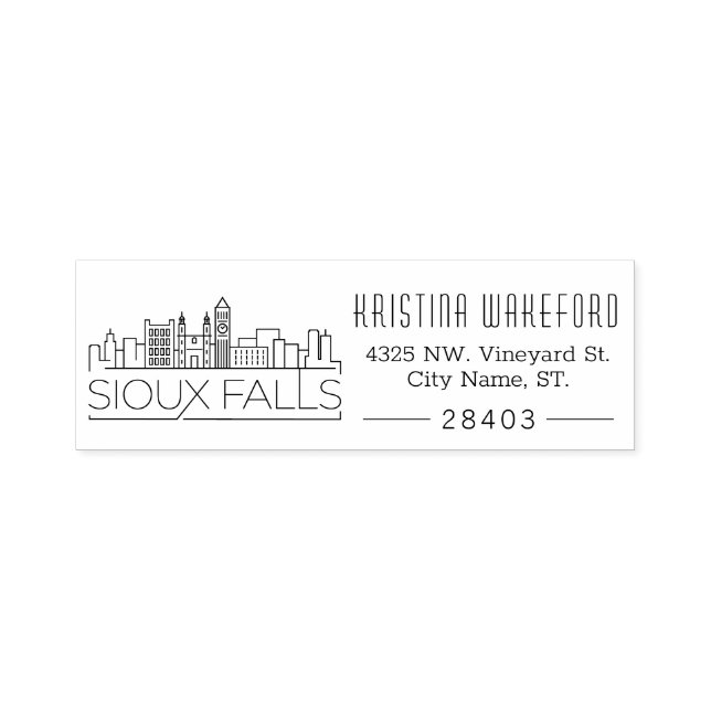 Sioux Falls | Custom Address Self-inking Stamp (Design)