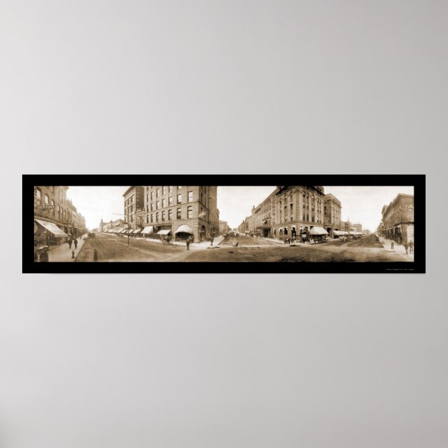 Sioux Falls SD Streets Photo 1907 Poster (Front)