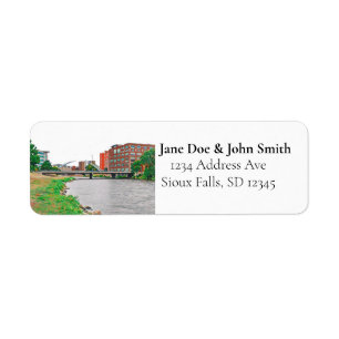 Sioux Falls skyline Return Address Labels