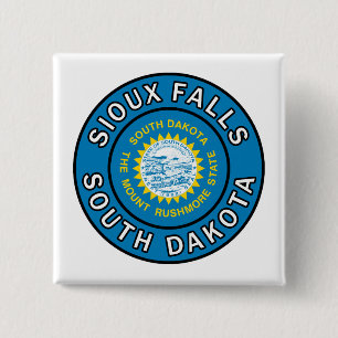 Sioux Falls South Dakota 15 Cm Square Badge