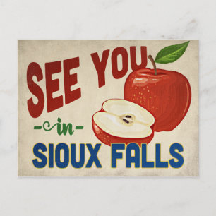 Sioux Falls South Dakota Apple - Vintage Travel Postcard