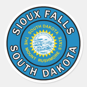 Sioux Falls South Dakota Classic Round Sticker