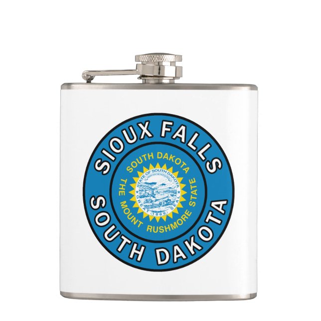 Sioux Falls South Dakota Hip Flask (Front)