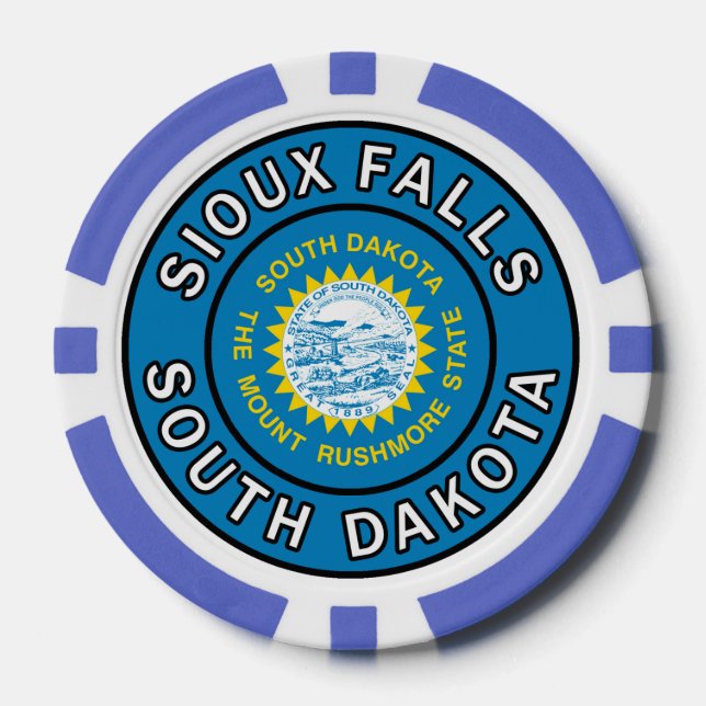 Sioux Falls South Dakota Poker Chips (Front)