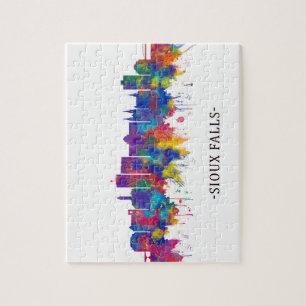 Sioux Falls South Dakota Skyline Jigsaw Puzzle