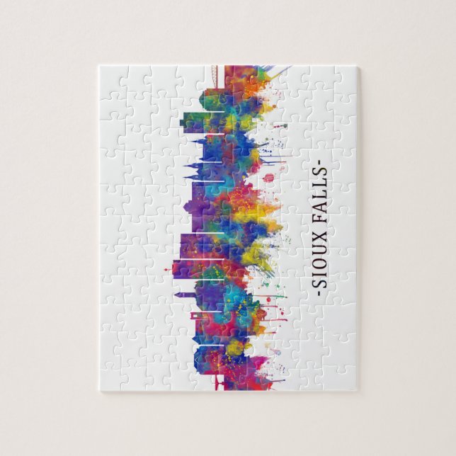 Sioux Falls South Dakota Skyline Jigsaw Puzzle (Vertical)