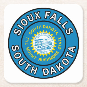 Sioux Falls South Dakota Square Paper Coaster