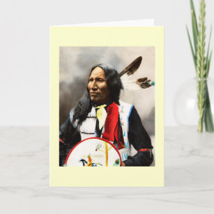 Sioux Indian Chief Holiday Card