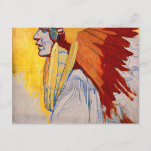 Sioux Indian Study By Alphonse Mucha Postcard