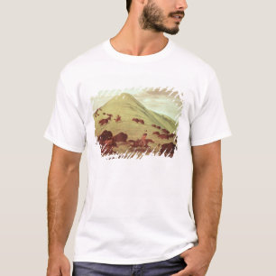 Sioux Indians hunting buffalo, 1835 (oil on canvas T-Shirt
