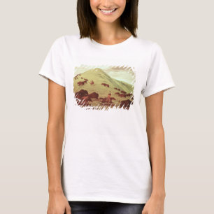 Sioux Indians hunting buffalo, 1835 (oil on canvas T-Shirt