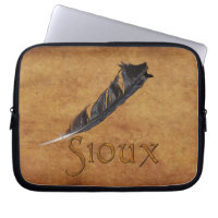 SIOUX Native American Feather Laptop Sleeve