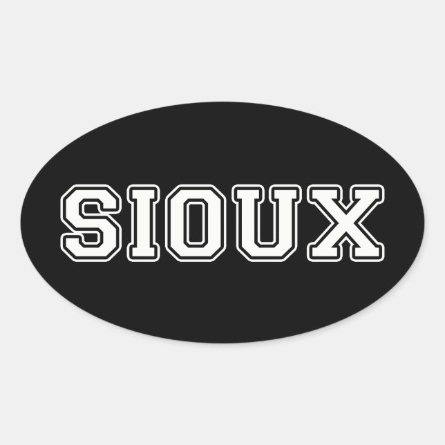 Sioux Oval Sticker (Front)