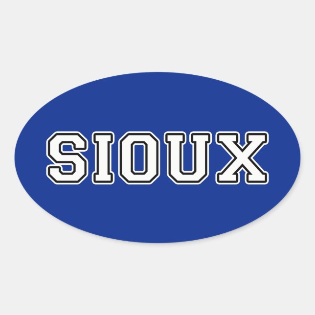 Sioux Oval Sticker (Front)
