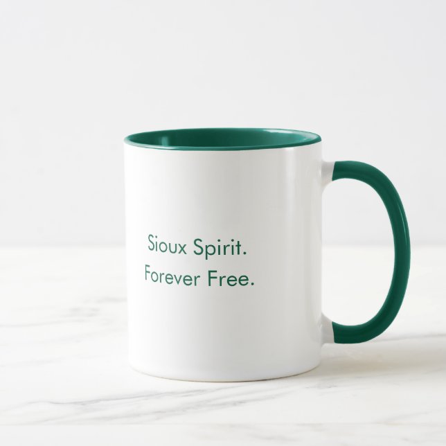 Sioux Spirit Forever Free Green Coffee Mug (Right)