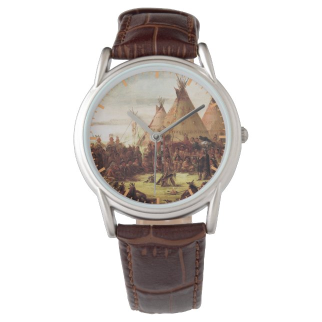 Sioux War Council George Catlin Circa 1850  Watch (Front)