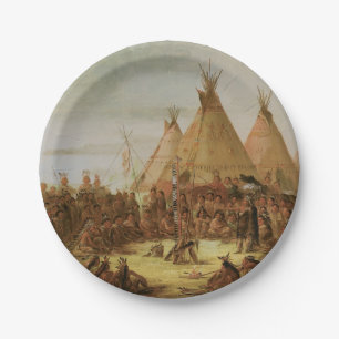 Sioux War Council Paper Plate
