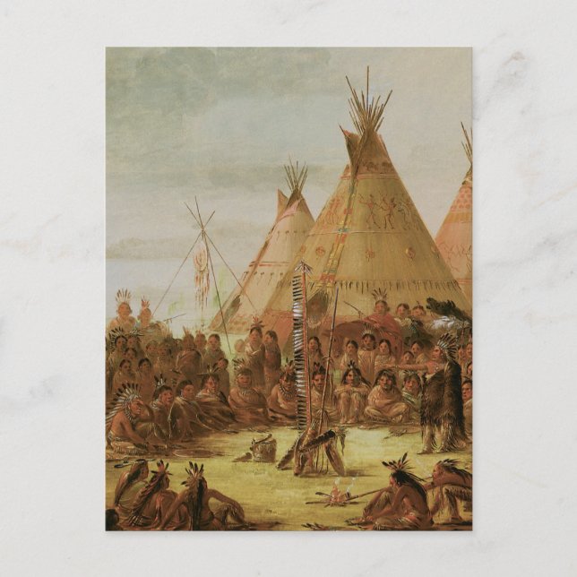 Sioux War Council Postcard (Front)