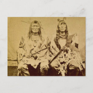 Sioux War Council Vintage Stereoview Postcard