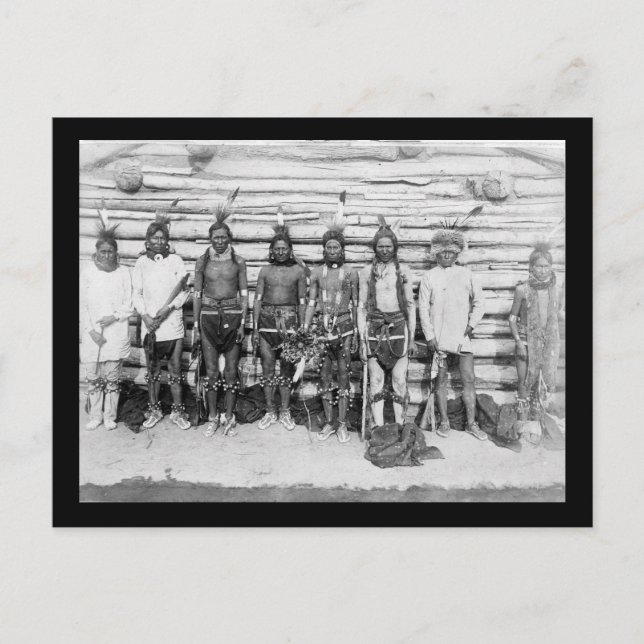 Sioux War Party - Vintage Portrait Postcard (Front)