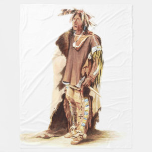 SIOUX WARRIOR FLEECE BLANKET