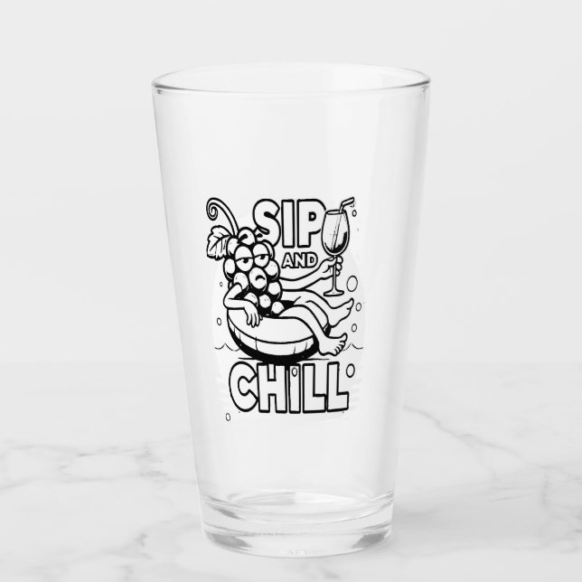 Sip And Chill Glass (Front)