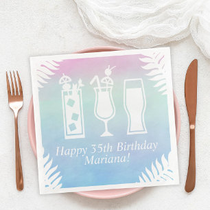 Sip and Dip Pool Party Birthday Party Napkin