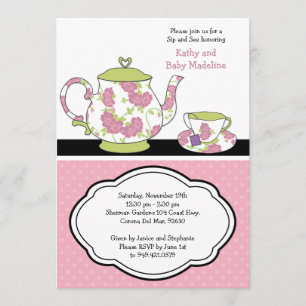 Sip and See Baby Shower Invitation