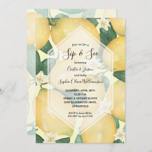 Sip and See Baby Shower Invitations