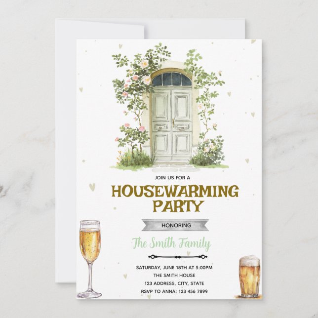 Sip and See Housewarming Invitation (Front)