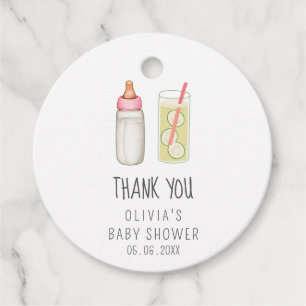 Sip And See, Welcome Baby Girl, New Baby Party Favour Tags