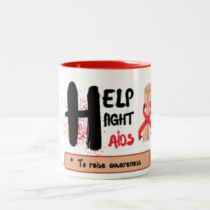 Sip for a Cause: Help Fight AIDS Day Awareness Two-Tone Coffee Mug