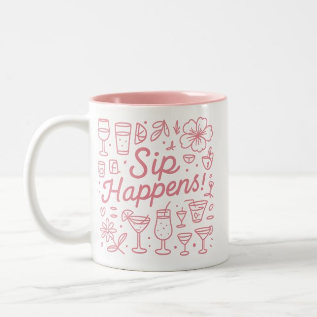 Sip Happens Two-Tone Coffee Mug (Left)