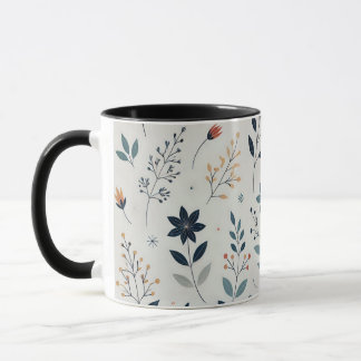 Sip in Bloom: The Leafy Floral Coffee Mug