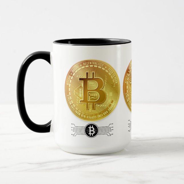 "Sip in Style with Bitcoin Power!" Mug (Left)