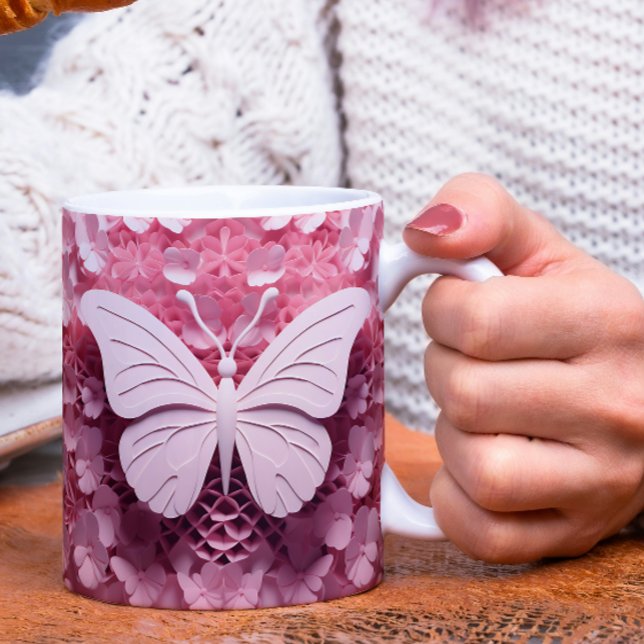 Sip in Style with the 3D Butterfly Coffee Mug (Creator Uploaded)