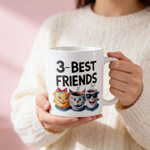 Sip, Laugh, Repeat: 3 Best Friends Coffee Mug 